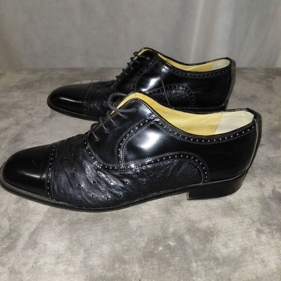 Zelli Dress Shoes Mens Size 12M Black Oxford  Leather Lace Up Square Toe main image 6